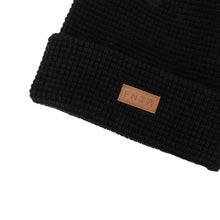 Load image into Gallery viewer, BLACK WAFFLE BEANIE